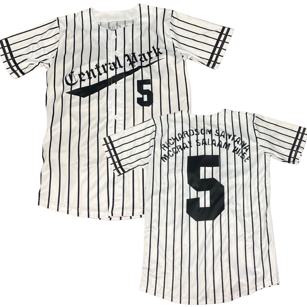 Central Park Five Tribute Jersey Baseball Hip Hop Streetwear Medium Large XL 2XL